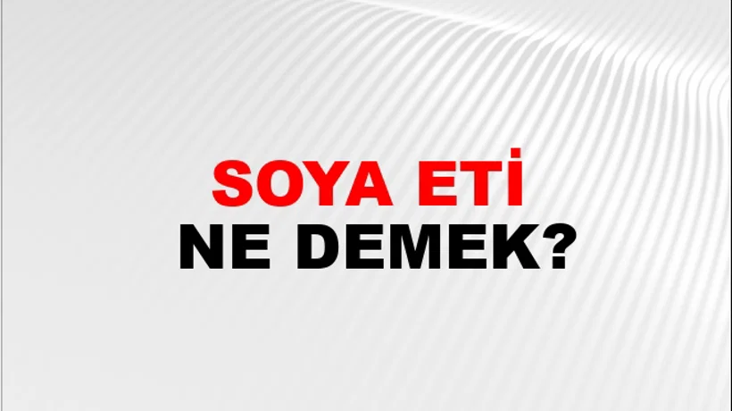 Soya Eti Soya Eti