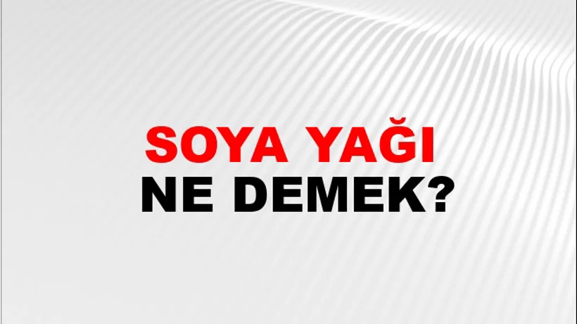 Soya Yağı Soya Yağı