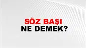 Söz Başı