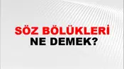 Söz Bölükleri