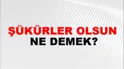 Şükürler Olsun