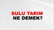 Sulu Tarım