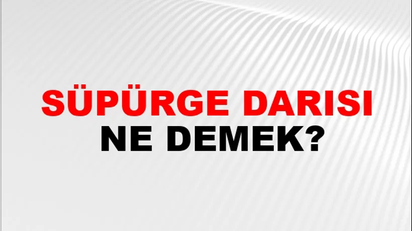 Süpürge Darısı Süpürge Darısı