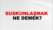Suskunlaşmak