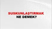 Suskunlaştırmak