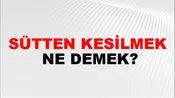Sütten Kesilmek