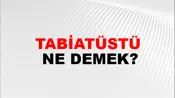 Tabiatüstü