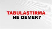 Tabulaştırma