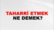 Taharri Etmek