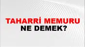 Taharri Memuru