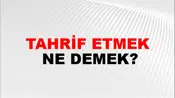 Tahrif Etmek
