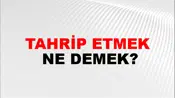 Tahrip Etmek