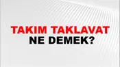 Takım Taklavat