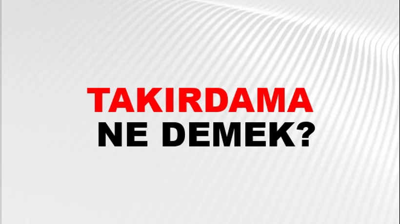 Takırdama Takırdama