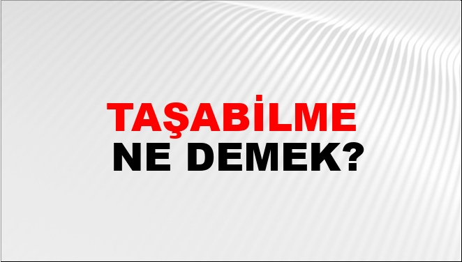 Taşabilme