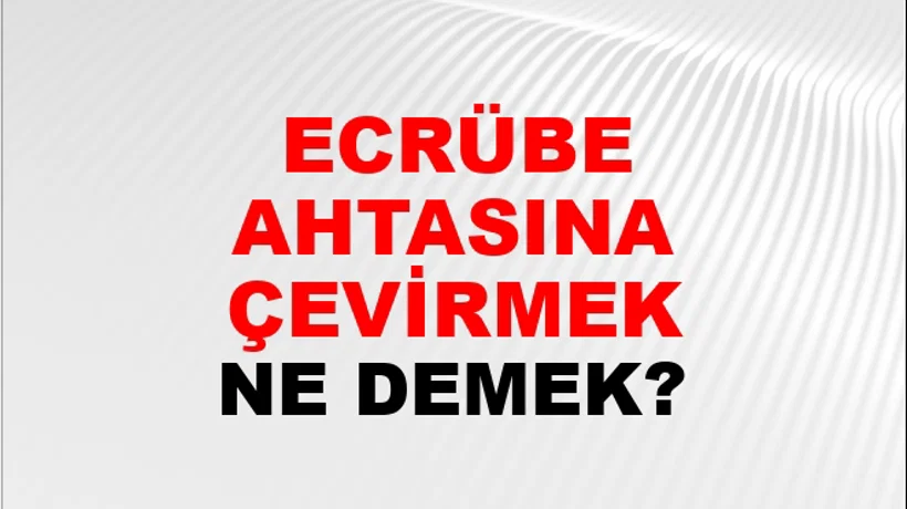 Tecrübe Tahtasına Çevirmek Tecrübe Tahtasına Çevirmek