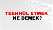 Teehhül Etmek
