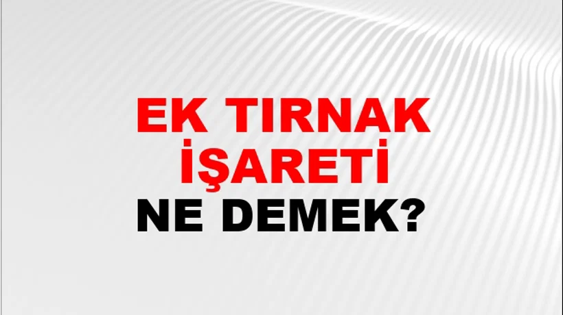 Tek Tırnak İşareti Tek Tırnak İşareti