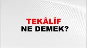 Tekâlif