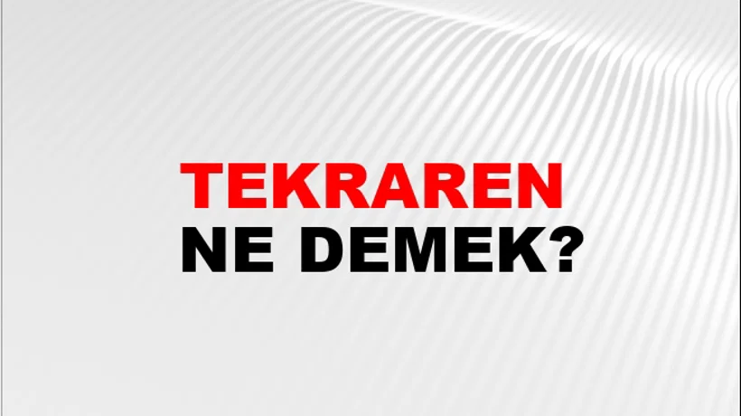 Tekraren Tekraren