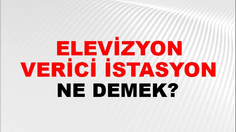 Televizyon Verici İstasyonu Televizyon Verici İstasyonu