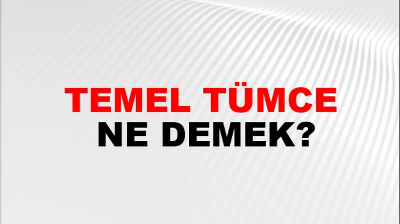 Temel Tümce Temel Tümce