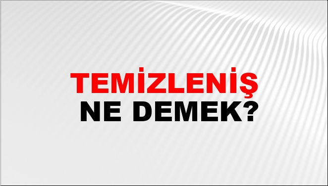Temizleniş