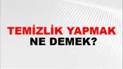 Temizlik Yapmak