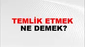 Temlik Etmek