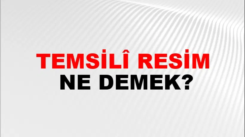 Temsilî Resim Temsilî Resim