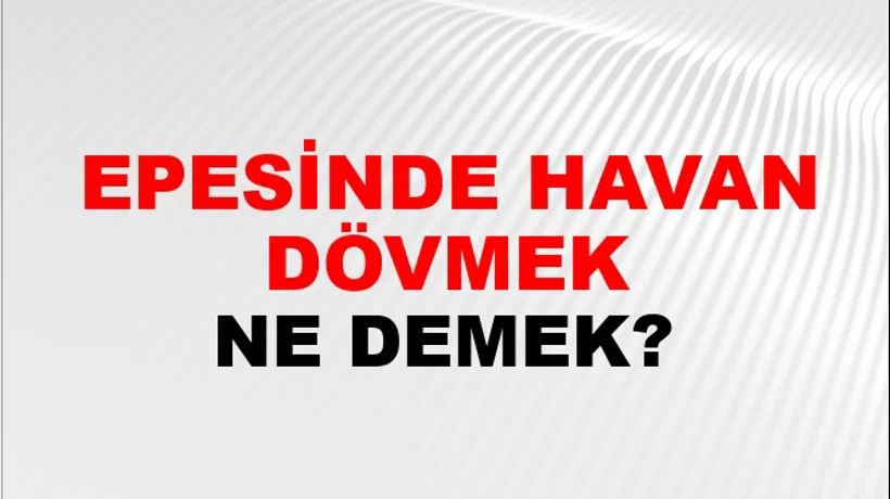 Tepesinde Havan Dövmek Tepesinde Havan Dövmek