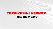 Terbiyesini Vermek