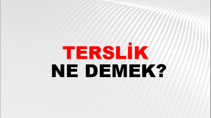 Terslik Terslik