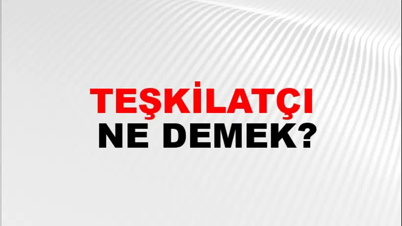 Teşkilatçı Teşkilatçı