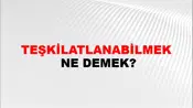 Teşkilatlanabilmek