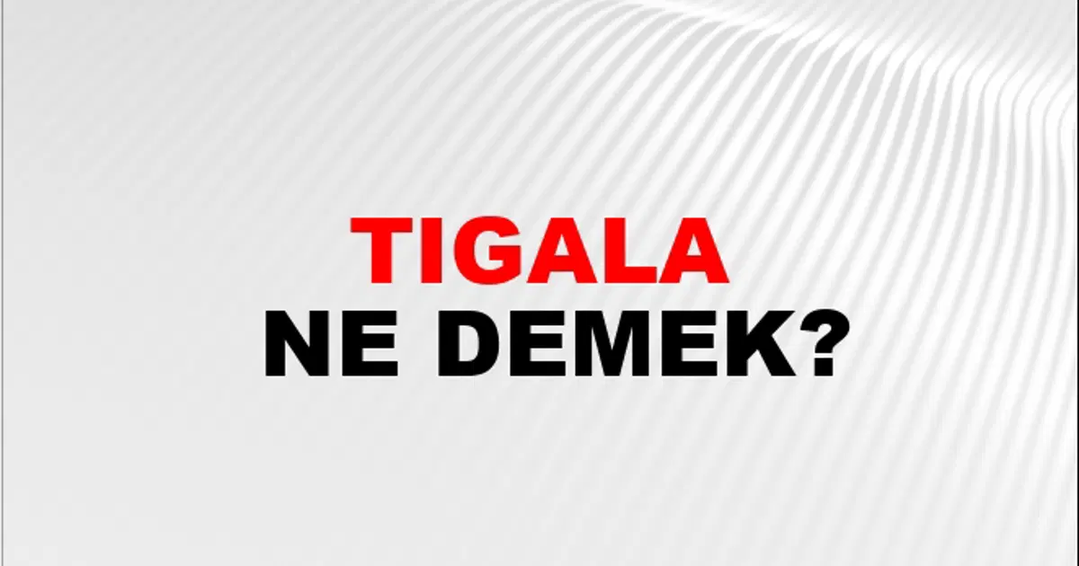 Tigala Tıgala Eş Anlamlısı - Tıgala Kelimesinin Eş Anlamlısı Nedir? | NTV Haber