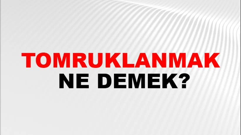 Tomruklanmak Tomruklanmak
