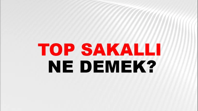Top Sakallı Top Sakallı