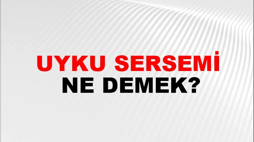 Uyku Sersemi Uyku Sersemi