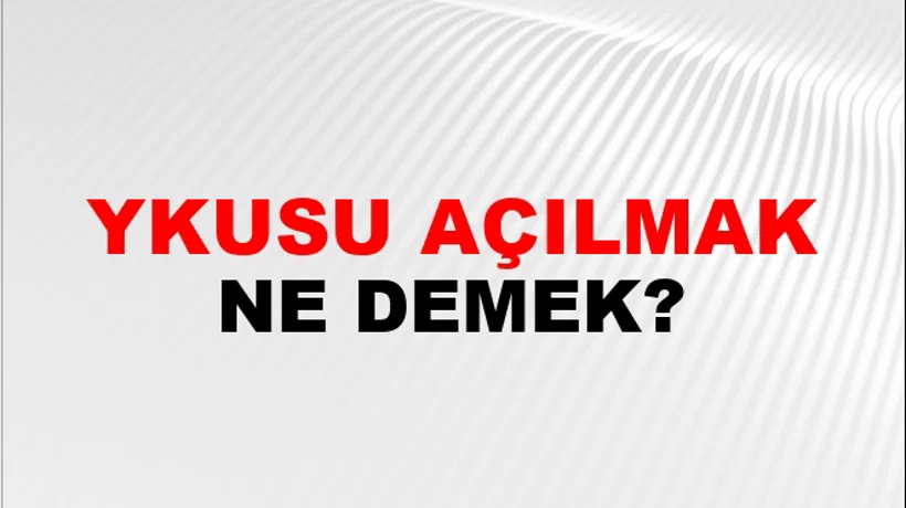 Uykusu Açılmak (Veya dağılmak) Uykusu Açılmak (Veya dağılmak)