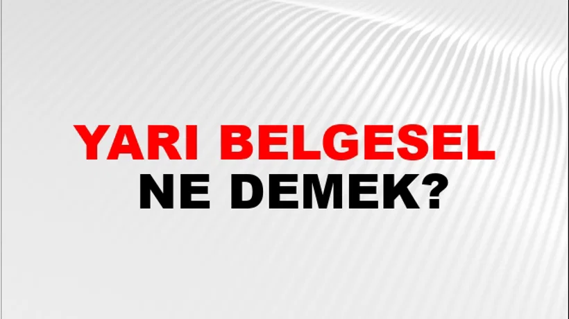 Yarı Belgesel Yarı Belgesel