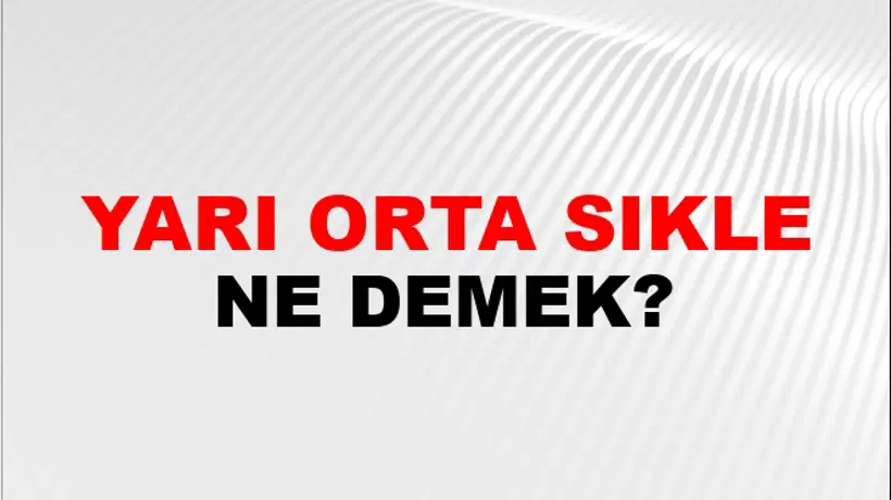 Yarı Orta Sıklet Yarı Orta Sıklet