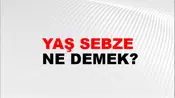 Yaş Sebze