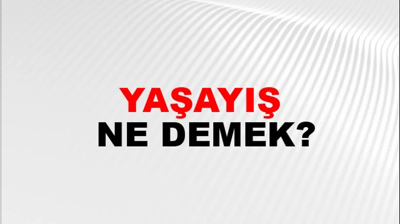 Yaşayış Yaşayış