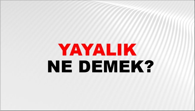 Yayalık