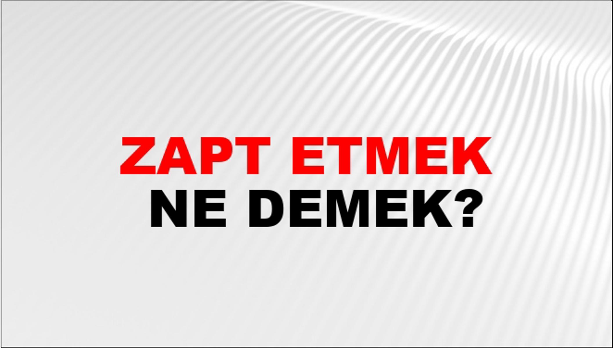 Zapt etmek nasıl yazılır TDK? - Kapak Görseli