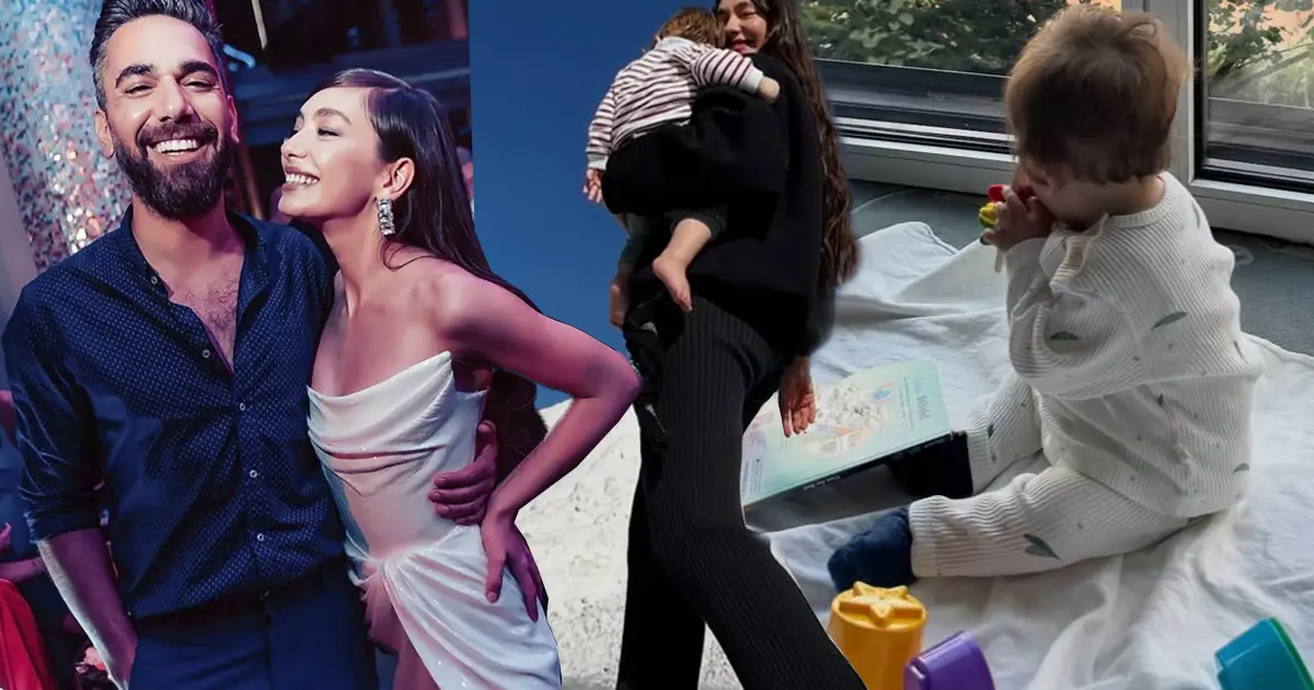 Neslihan Atagül ile Kadir Doğulu'nun oğlu Aziz 1 yaşında. "Sana olan hislerimi biliyorsun"