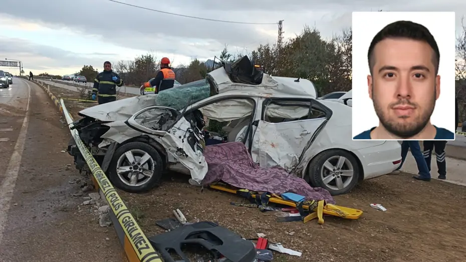 Burdur'da akademisyen feci kazada hayatını kaybetti