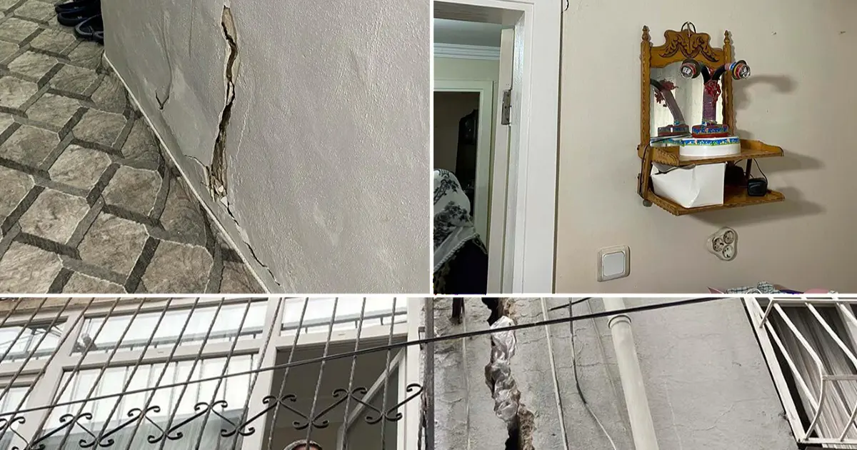 Mahalleli diken üstünde! "Evdeki çatlakları bantlıyoruz"