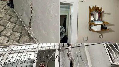 Mahalleli diken üstünde! "Evdeki çatlakları bantlıyoruz"